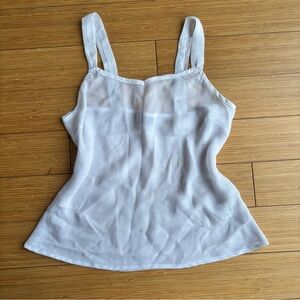 Vintage minimalist ivory semisheer camisole